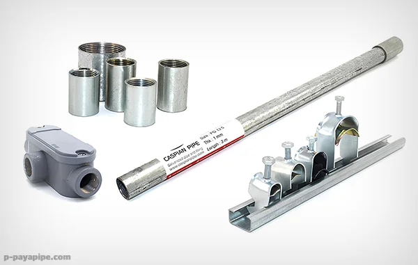 اتصالات فولادی گالوانیزه لوله برق